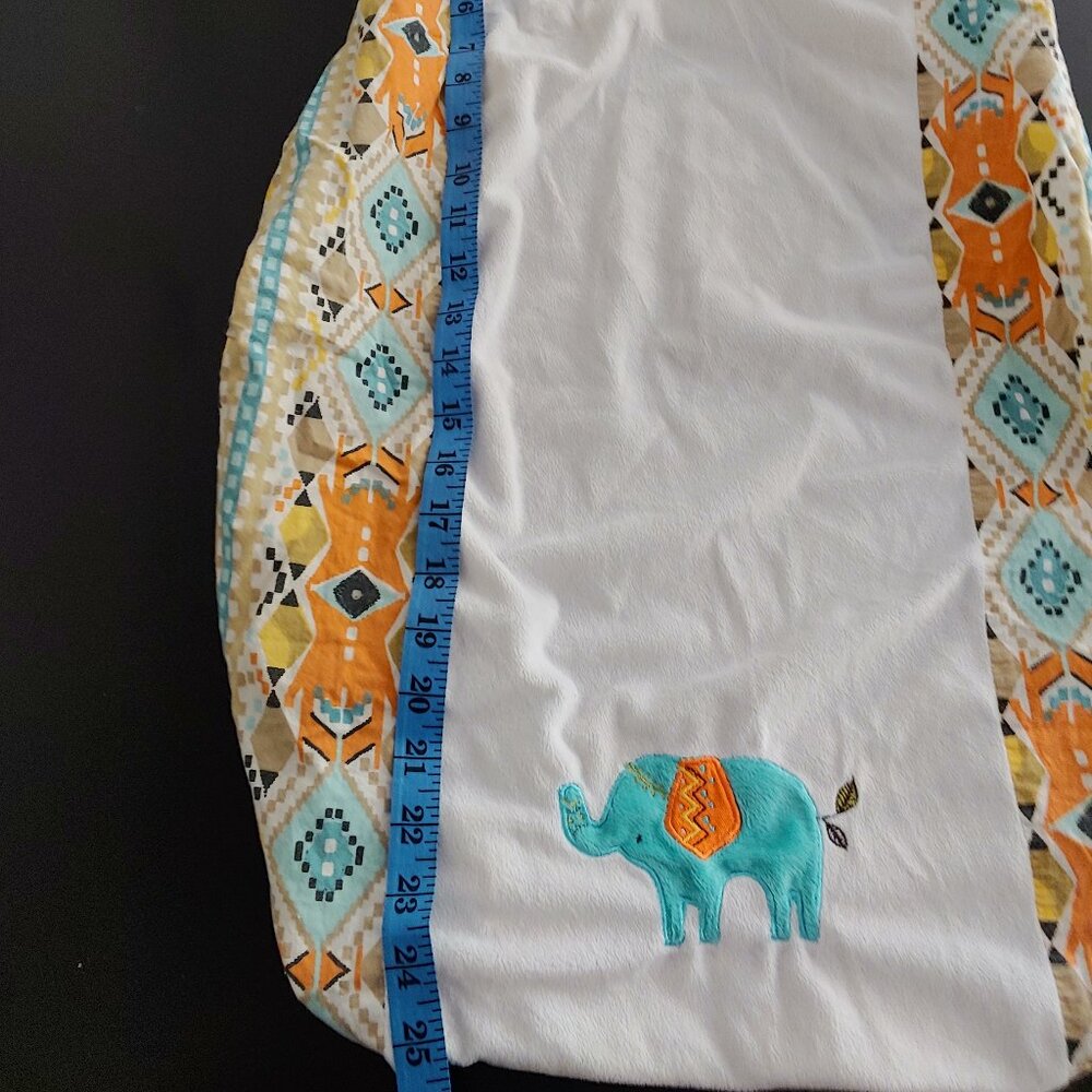 Baby diaper changing pad cover with cute elephant design, soft fabric, stretch